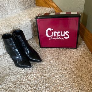 Black alligator look booties from Circus by Sam Edelman - Size 5 1/2.